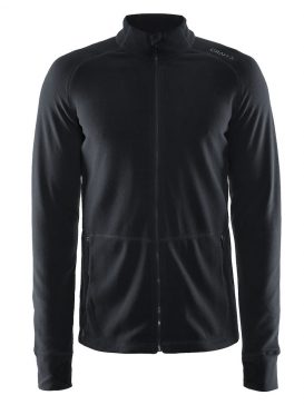 Fleece Jacket Full Zip Micro Craft zwart - Yipp & Co Textiles