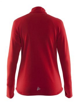Fleece Half Zip Craft Lady Rood achterzijde - Yipp & Co Textiles