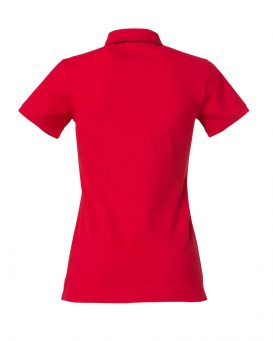 Polo Heavy Premium Clique Lady rood achterkant - Yipp & Co Textiles