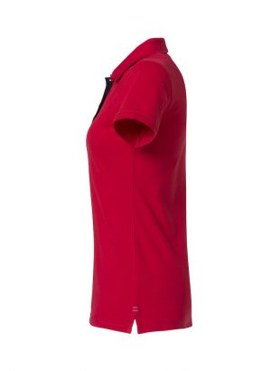 Polo Heavy Premium Clique Lady rood zijkant - Yipp & Co Textiles