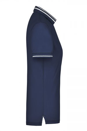 Polo Lifestyle James Nicholson Lady navy zijkant - Yipp & Co Textiles