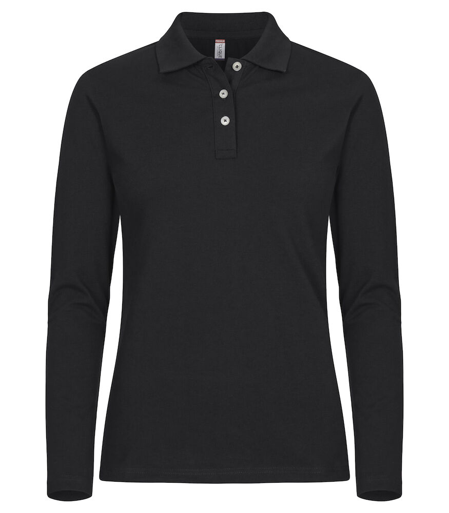 clique stretch premium polo ls dames yippenco textiles 2