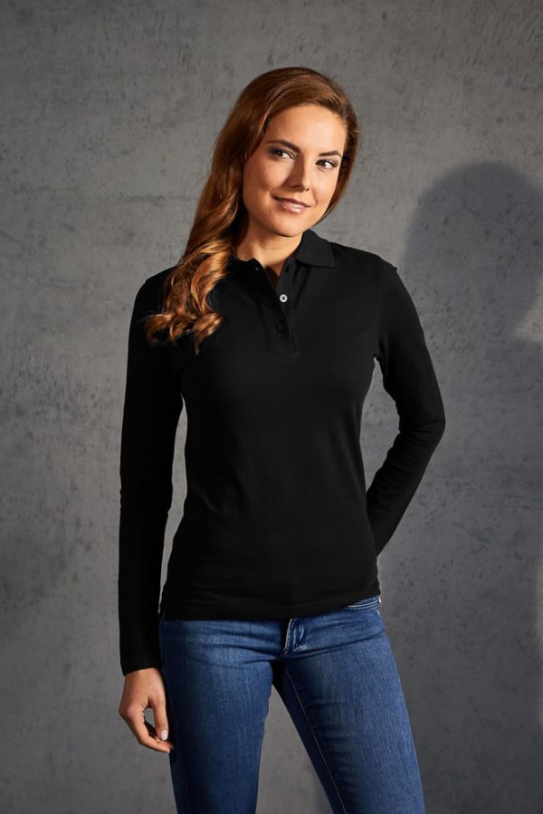 promodoro heavy polo ls dames yippenco textiles 8